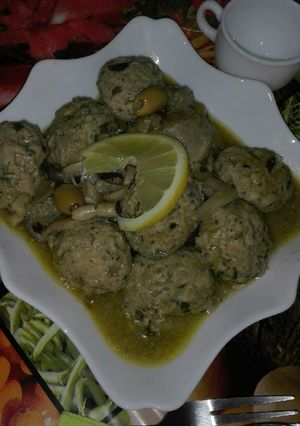 صورة لوصفة كفتة الدجاج و الفطر الله الله 😘😍