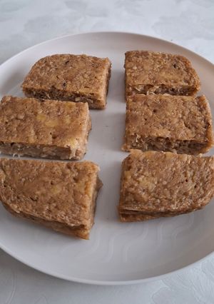 Banános zabpelyhes süti recept fotója