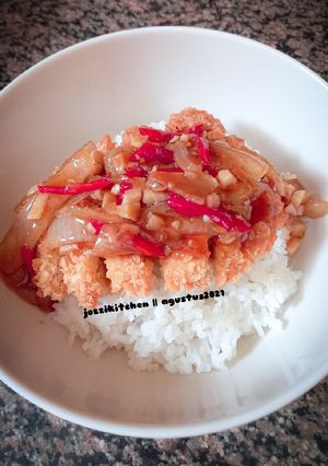 Foto resep Tempe Katsu Saus Asam Pedas Menu Tanggal Tua