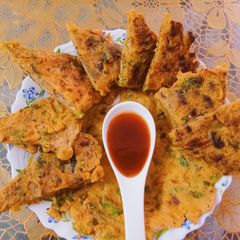 A picture of Cheese Paratha Pakoda.