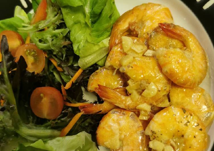 Resep Garlic butter Shrimp yang Lezat