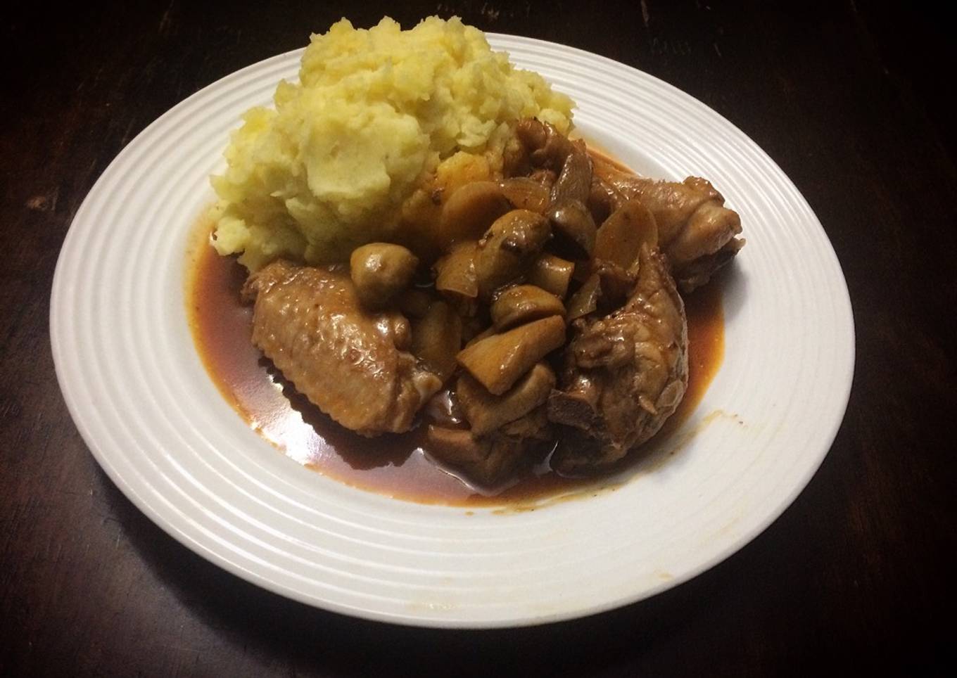 Pollo con Hongos al Wok