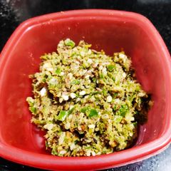 Maharashtrian Green Chilli Thecha(Kharda) Recipe A picture of Maharashtrian Green Chilli Thecha(Kharda) Recipe.