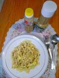 Pasta Salad with Goma/Sesame/Wijen Dressing (Makaroni Fusilli) パスタと卵のごまドレサラダ