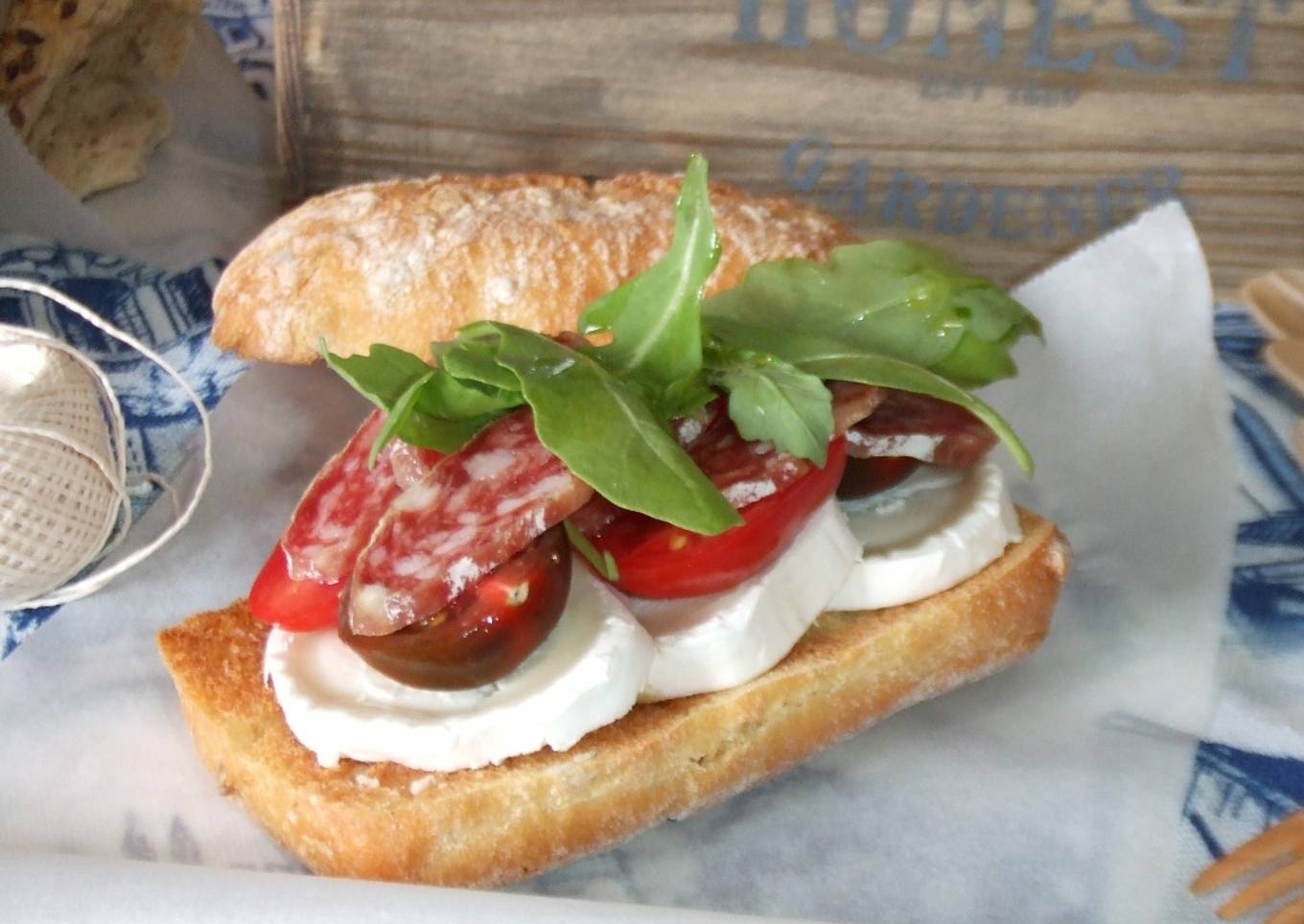 Bocadillo fácil para picnic