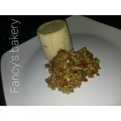A picture of Couscous with cabbage sauce.