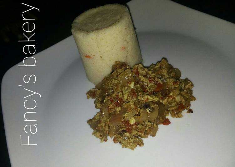 Recipe of Homemade Couscous with cabbage sauce