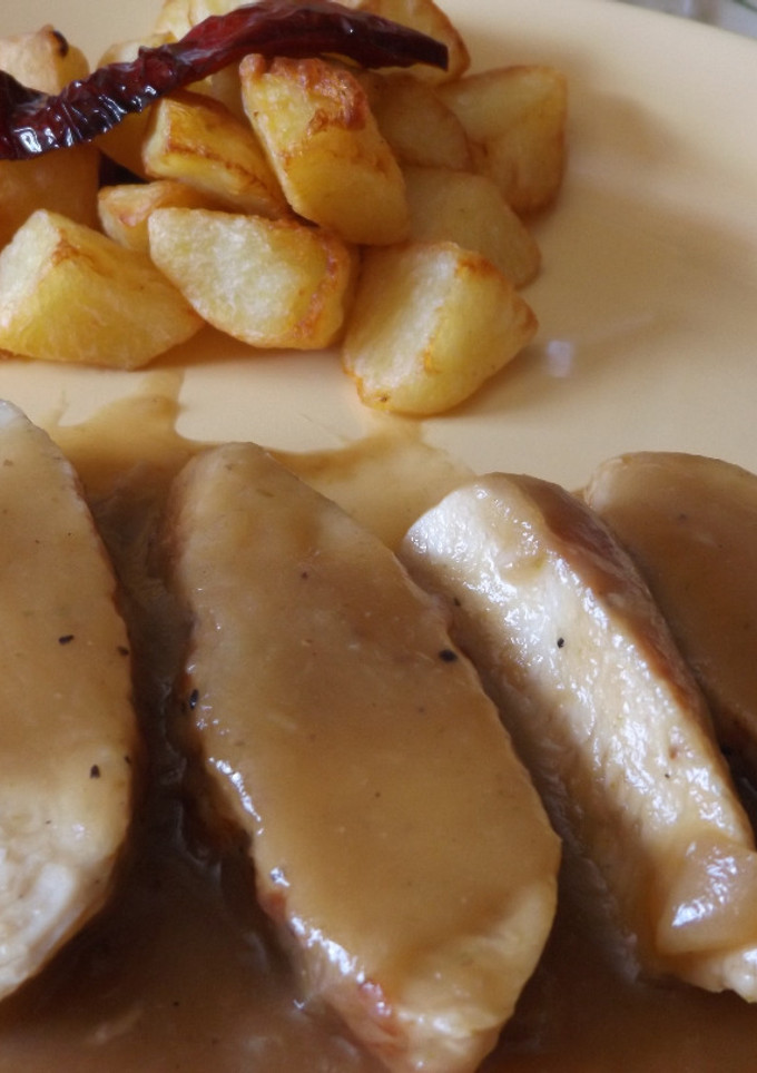 Una foto de Solomillo de cerdo con salsa de cebolla al whisky