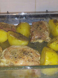 Una foto de Chuletas sin hueso al horno