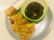 A picture of flat bread with olive oil