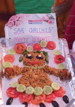 A picture of Minty cheesy biryani.