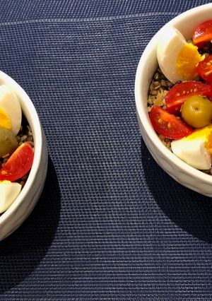 Una foto de Lentejas frías como una ensalada