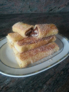 Una foto de Rollitos de nutella