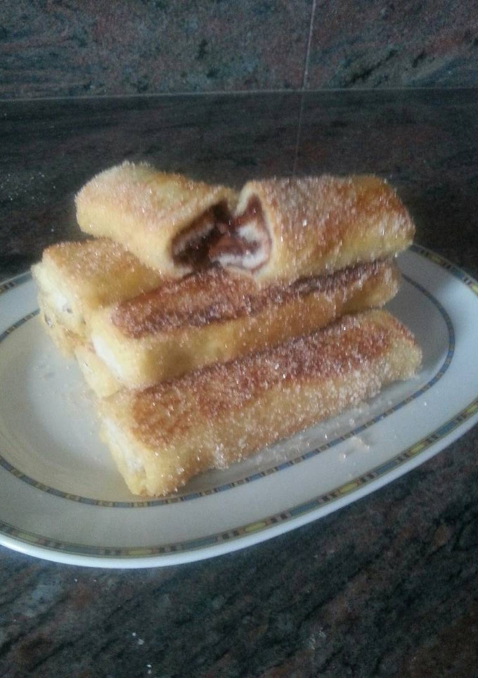 Una foto de Rollitos de nutella