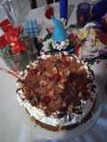 Postre de 🧑‍🎄Navidad🧑‍🎄🍄🐞con, Nutella, almendras, café y opo