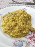 Saffron and sausage risotto
