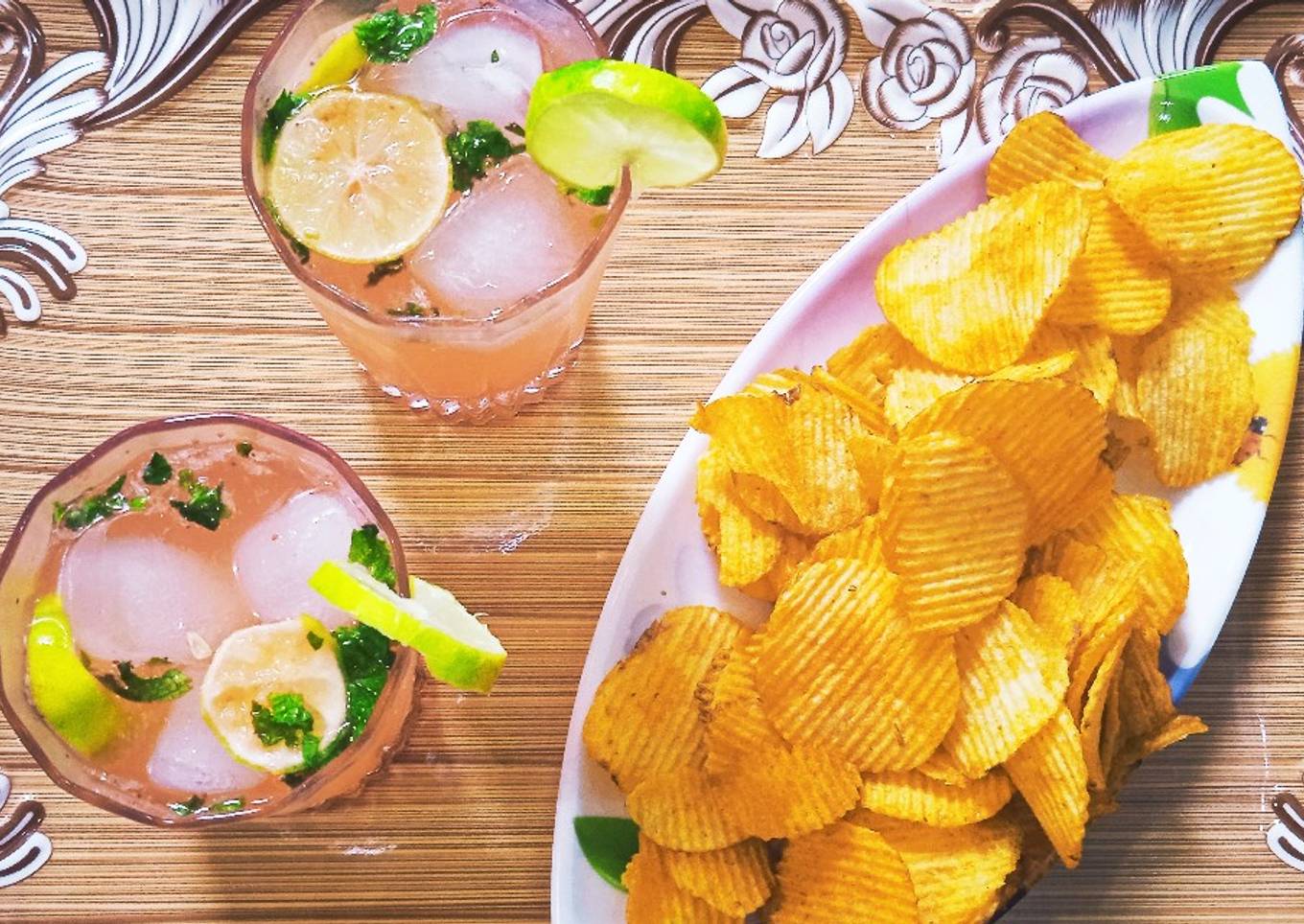 Strawberry mojito summer drink