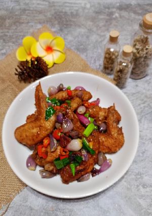 Foto resep Sayap Ayam Goreng Oseng Bawang