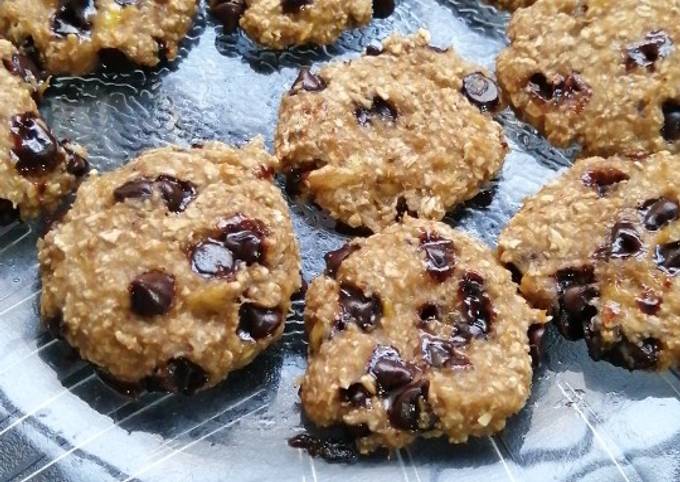 Galletitas de Banana y Avena con chips de chocolate 🍪🍌🍫🍪