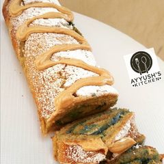 A picture of Banana bread cake roll.