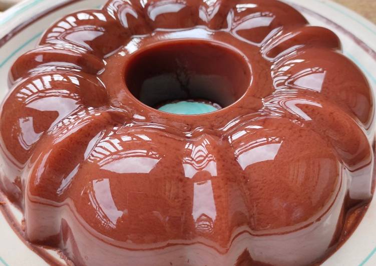 Puding coklat simple