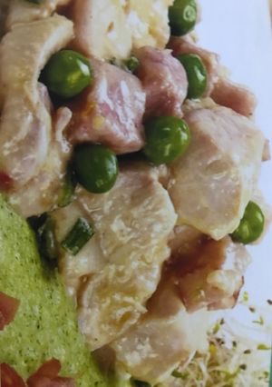 Una foto de Saltado de pollo y jamón