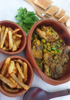 صورة لوصفة دجاج بالزيتون