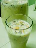 Agua de horchata con melon y nuez