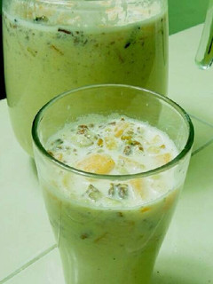 Una foto de Agua de horchata con melon y nuez