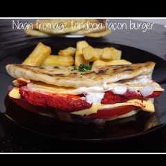 Une photo de Naan fromage tandoori façon burger