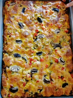 عکسی از دستور پیتزا قارچ و گوشت