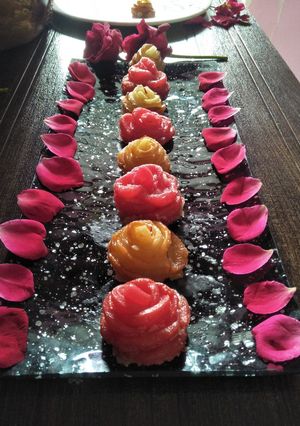 A picture of Gulab pitha.