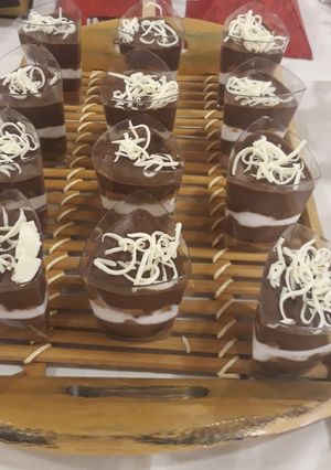 A picture of Single serve mousse cake.