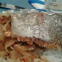 Una foto de Trucha al horno
