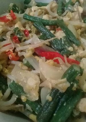 Foto resep Tumis Tauge, Tempe, Kacang panjang dan telur
