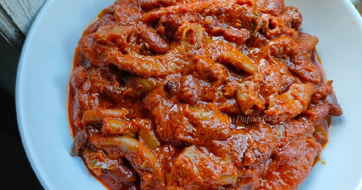 Resep Rendang Usus Sapi Dan Kacang Merah Oleh Nurul Udhiyah Bakri Cookpad