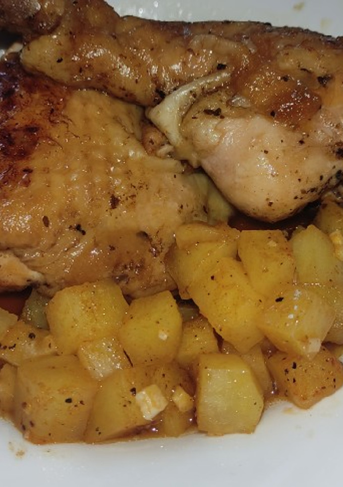 Una foto de Pollo al horno con salsa de soja