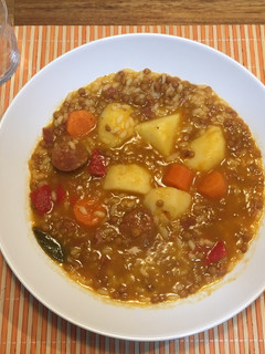 Una foto de Lentejas con arroz