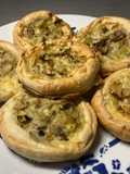 Mini Mushroom and Leek Quiches