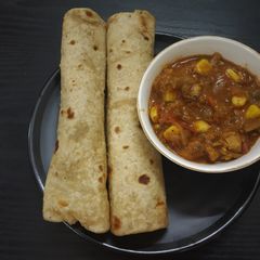 A picture of Chapati Corn Chicken Roll | Kids Lunch Box Recipe | Chapati Roll | Chicken Roll Recipe.
