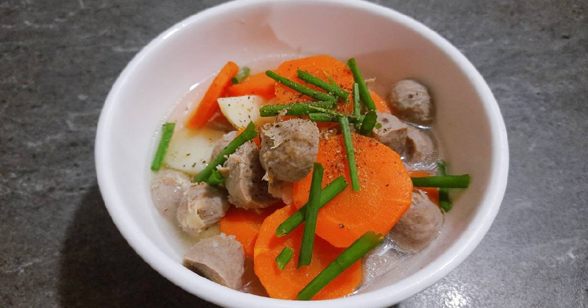 Cách Làm Món Canh bò viên rau củ của Thùy Ngân - Cookpad