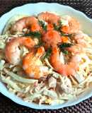 Салат с кальмарами и икрой минтая