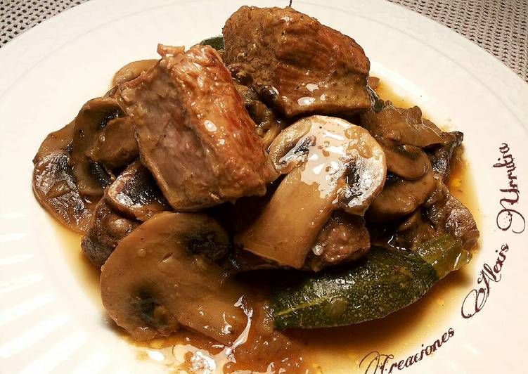 Costillar de ternera con champiñones a las siete especias libanesas