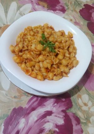 صورة لوصفة معكرونة بالتونة بننيييينة 😋😍