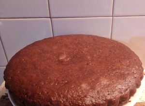 Una foto de Torta de chocolate y vino malbec