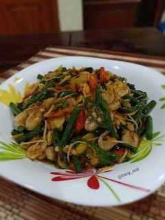 Foto resep Oseng Pedas Udang Kacang Panjang & Ale