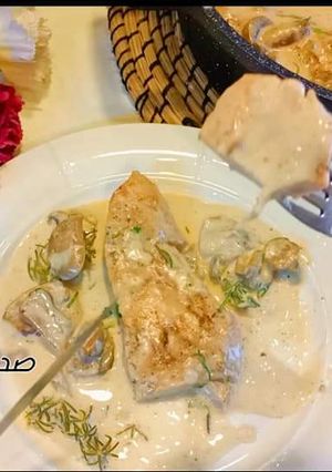 صورة لوصفة صدور دجاج بالكريمة والمشروم