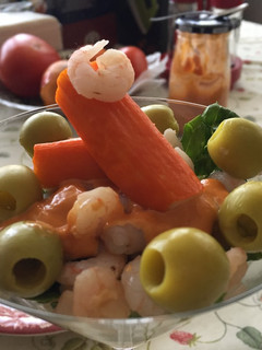 Una foto de Cóctel de gambas saludable