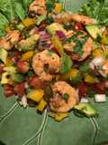 กุ้งย่างอโวคาโดซัลซ่า คีโต