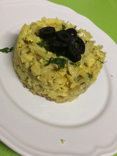 Una foto de Bacalao dorado a la portuguesa